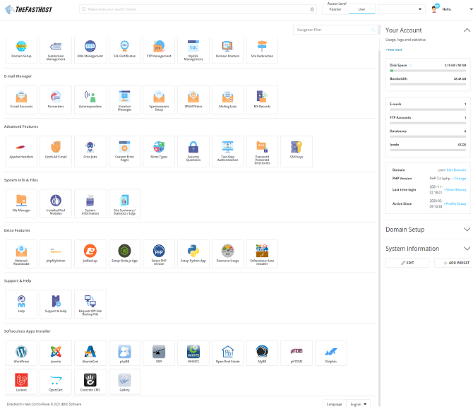 DirectAdmin Control Panel